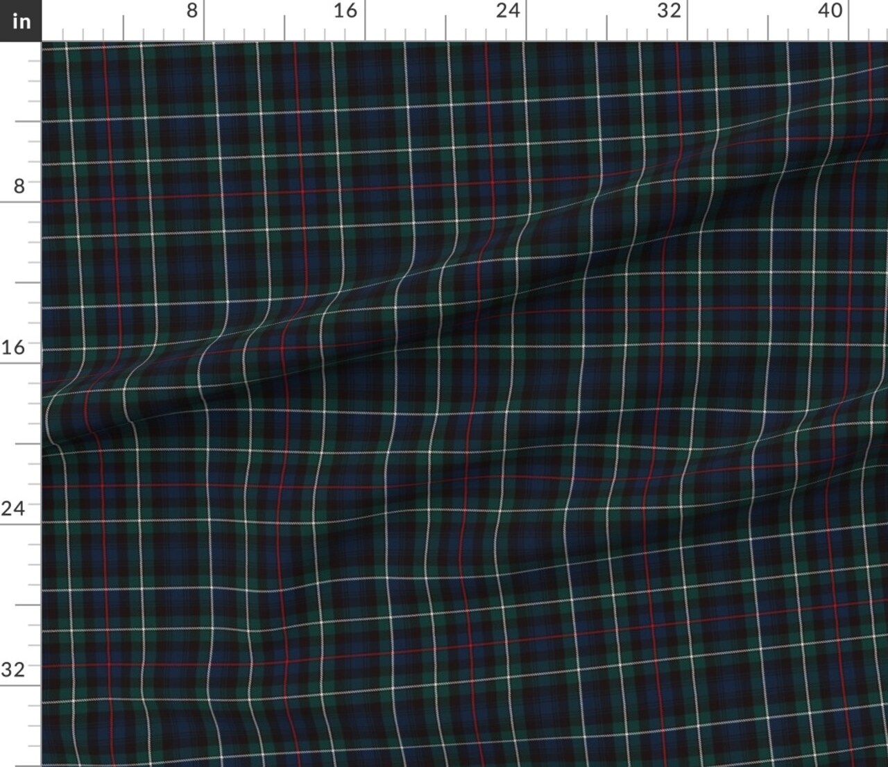 Various Fabrics by the Yard or Fat Quarter Tartan Plaid Geometric Squares Home Decor Checked Green Custom Printed Fabric by Spoonflower